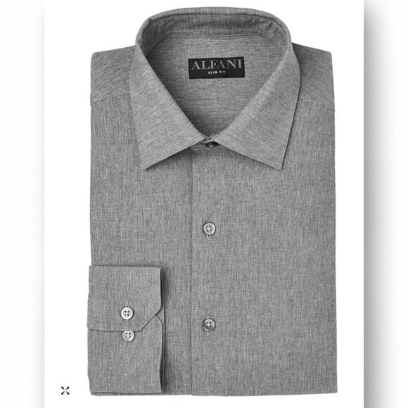 Alfani Other - Alfani Men's Slim-Fit Heather  Long Sleeve Dress Shirt